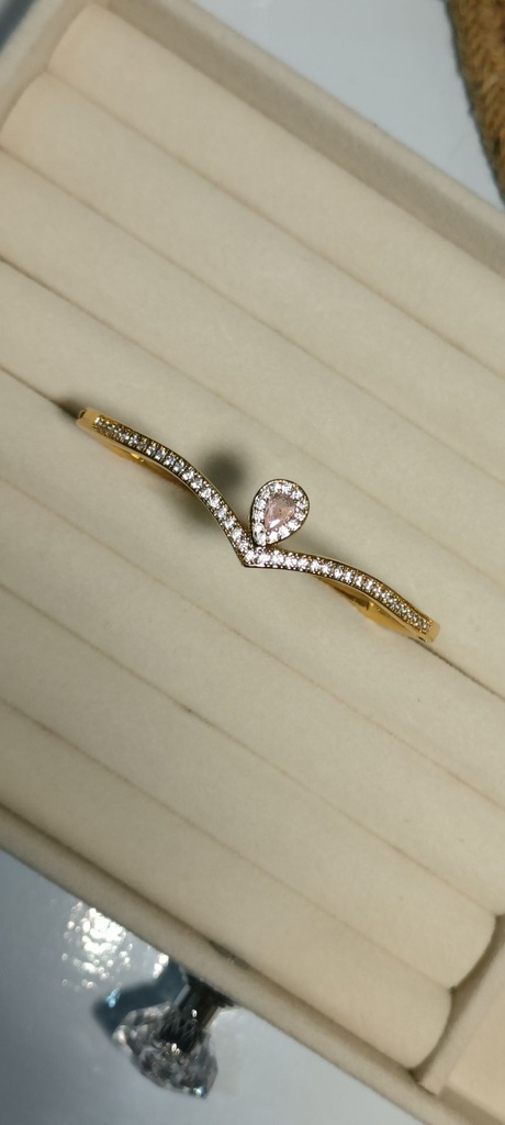 Pink Stone Kada Bracelet